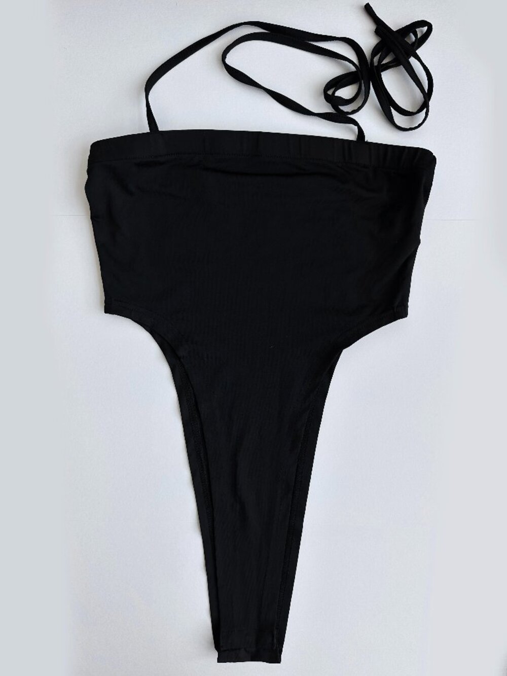 Commense Black Halter High Waist Bikini Bottom Size S